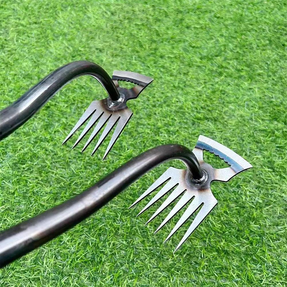 5/6/11 Tines Hand Weed Remover Handle Manual Loose Soil Weeder Puller Tool Weeding Machine Farming Garden Planting Shovel