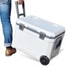 Hard Cooler Box 45L Cold Storage 60 Hours with Tire and Drain Plug Fishing Cooler Box Large Cooler Box White