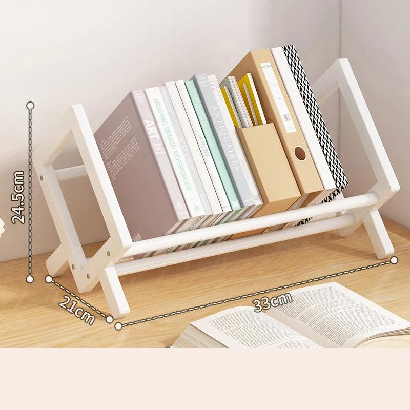 Simple Desktop Bookshelf Office Documents Magazine Rack Student Economy Practical Wooden Bookshelf Open Household Storage Rack