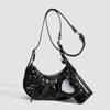 Texture Cool Style Rivets 3-in-1 Armpit Bag 100 Hand Bill of Lading Shoulder Crossbody Bag Woman