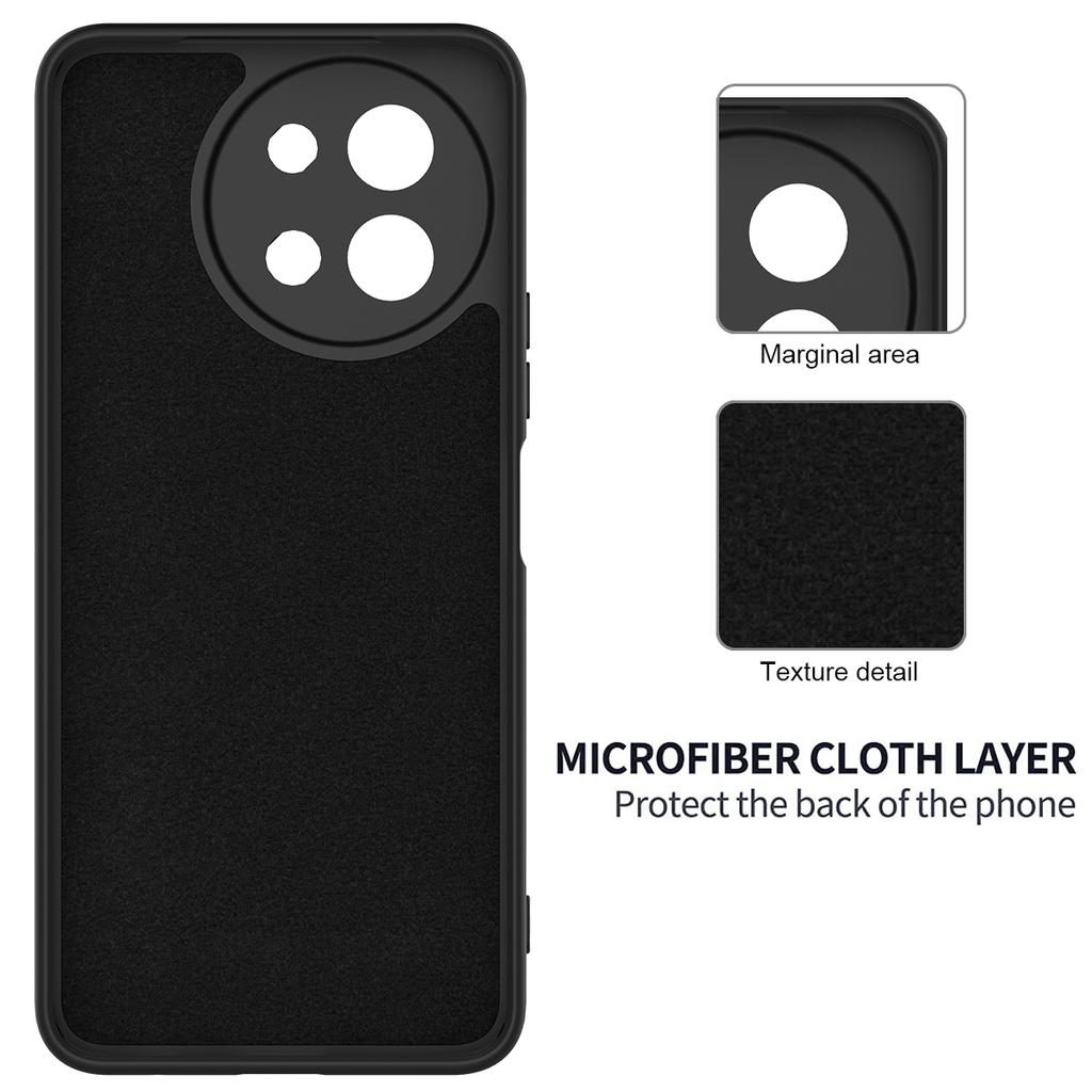 For Vivo Y58 5G Liquid Silicone Case Phone Back Cover with Hand Strap