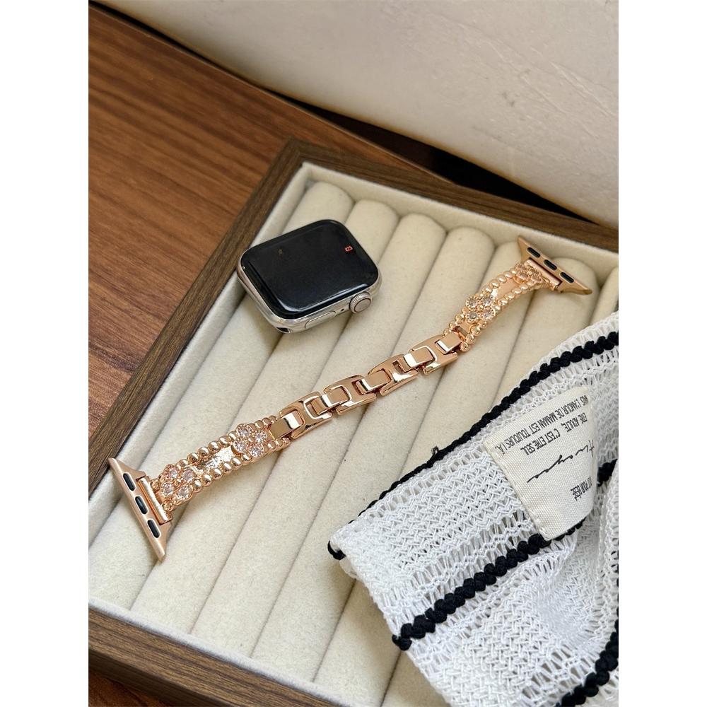 Калейдоскоп Медный Циркон Металлический Ремешок Для Apple Watch Ultra 49/46/45/44/42/41/40/38мм, Модный Металлический Браслет Наручный Ремешок Серия 10 9 8 7 6 SE