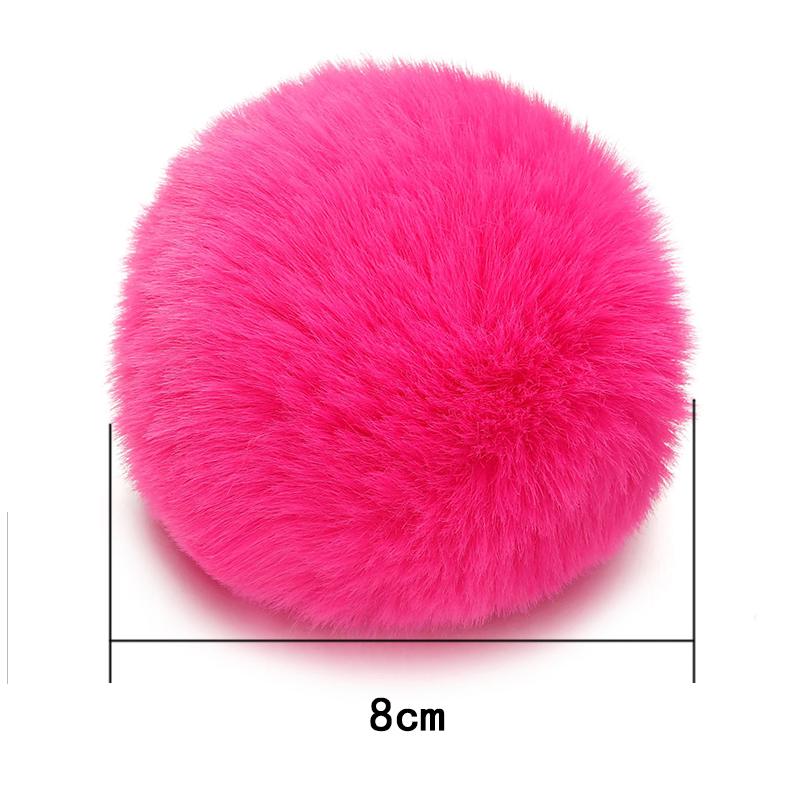 1 шт., пушистый 8 см, шарик из кроличьего меха, брелок для ключей, аксессуары, шляпа с помпоном «сделай сам», одежда, украшение для обуви