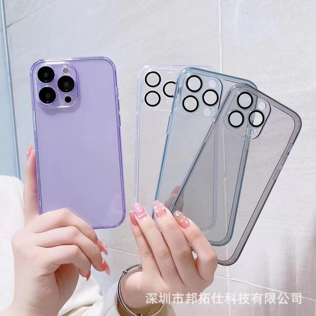 Чехол из закаленного стекла для Apple 15 Pro Max с пленкой для объектива — прозрачная защитная крышка для глаз с мелкими отверстиями