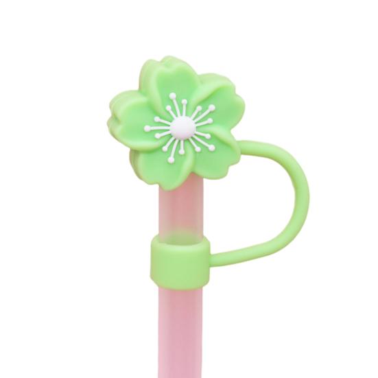 Силиконовая соломенная крышка с цветком диаметром 10 мм, милый соломенный топпер, пыленепроницаемые чехлы для соломинок, многоразовые насадки на соломинки, крышки, подарок для декора вечеринки