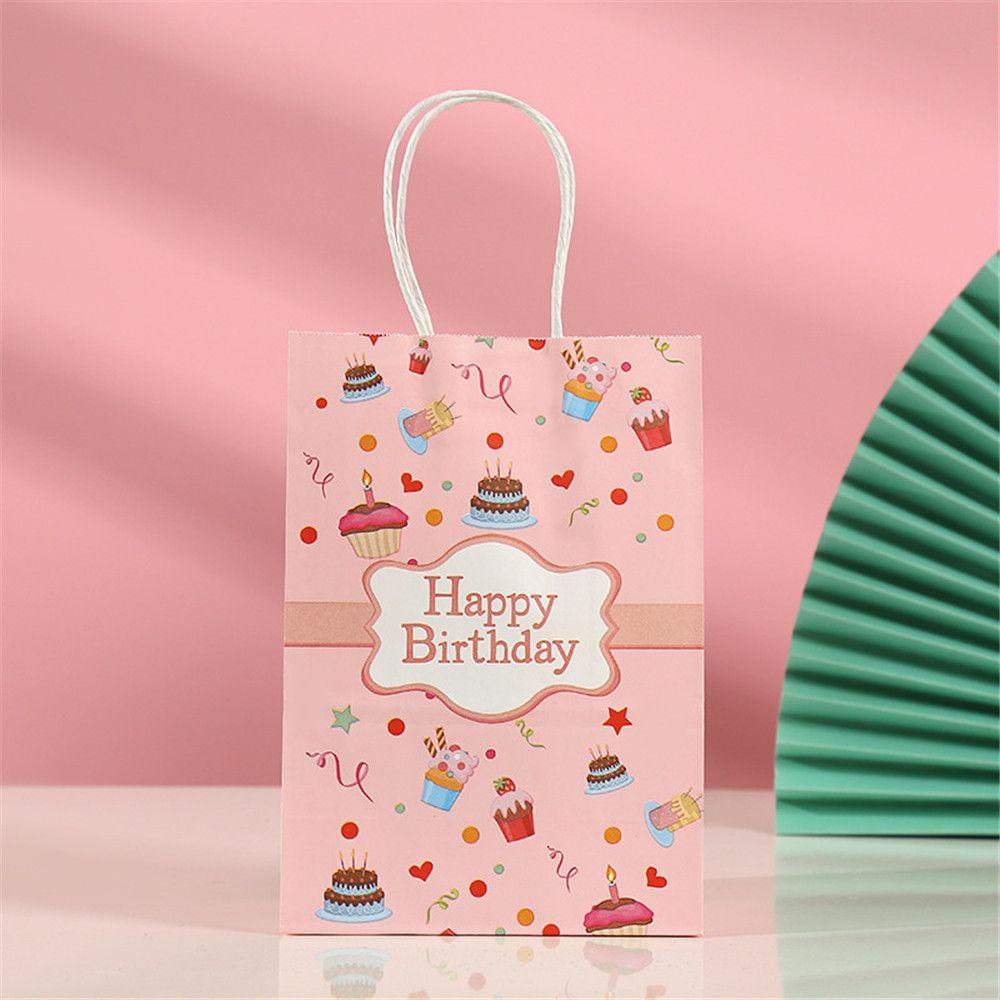 Packaging Cake Baby Shower Balloon Kraft Paper Gift Paper Bags Happy Birthday Cartoon Candy Bag