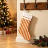 Fresh-Style Hanging Gift Bag Striped Festive Stocking Unique Christmas Gift Sock  Indoor Decoration