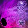 Crystal Rose Rechargeable Portable Touch Bedside Lamp Crystal Table Light Lamp For Living Room Bedroom