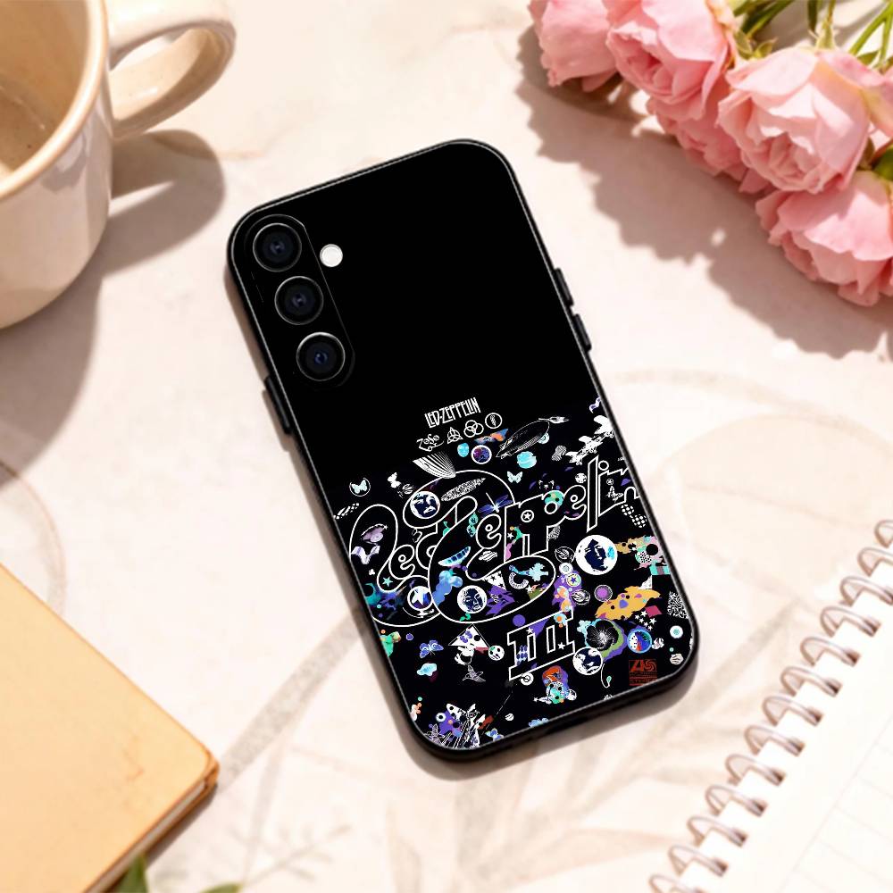cool L-Led Zeppelin Band phone Case For Samsung Galaxy A73,A72,A71,A70,A53,A52,A51,Others Soft Black Shell