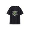 Li Ning X Disney Muppets Comet Series Cartoon Print Loose Vintage Short Sleeve T-Shirt Men T-Shirts Black AHSR837-2
