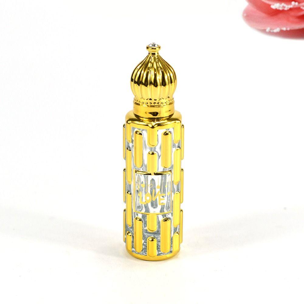 Роскошные флаконы для духов 15 мл, золотистый бронзирующий шариковый флакон, флаконы для эфирных масел, косметический контейнер