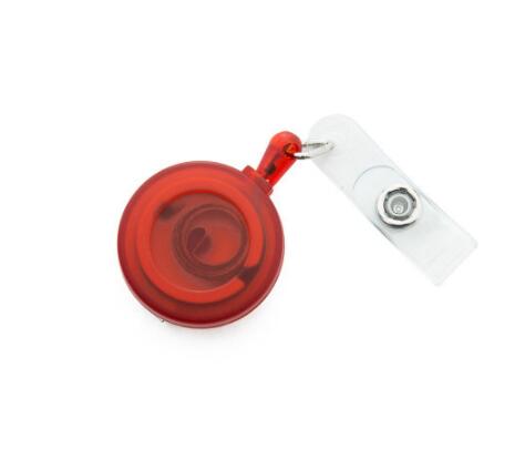 1pc Solid Colored Frosted Retractable Easy-to-pull Buckle ID Key Name Card Holder Badge Reel Key Ring Chain Clips for Students