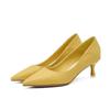 Fashion Pumps Women Shoes Soft Leather Solid Color Single Shoes for Womens  New Pointed Bare Color High Heels Womens Tacones Mujer