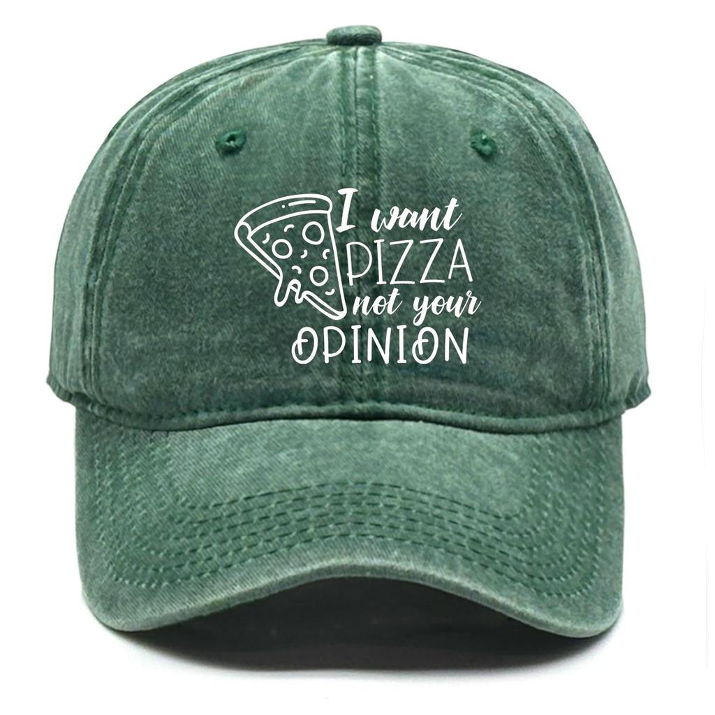 Я хочу пиццу, а не ваше мнение" Печатная Кепка-Snapback, Тракерская Кепка, Защита от Солнца, Спортивный Головной Убор, Состаренная, Регулируемая, Бейсболка