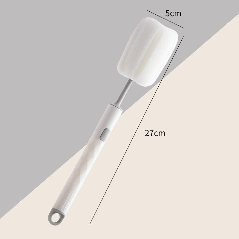 Сменная пластиковая губка для чашек с длинной ручкой для очистки щетки для стеклянных бутылок без тупиков