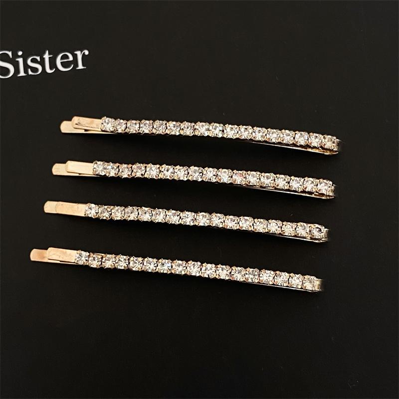 Набор блестящих хрустальных заколок для волос, заколки-невидимки со стразами в виде цветов, милые элегантные заколки-невидимки, шпильки, женские аксессуары для волос