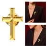 Pack of 10 Cross Brooch Metal Badge Pin Stylish Lapel Pin Cross Brooch Alloy Material Religious Pins for Fashion Outfits