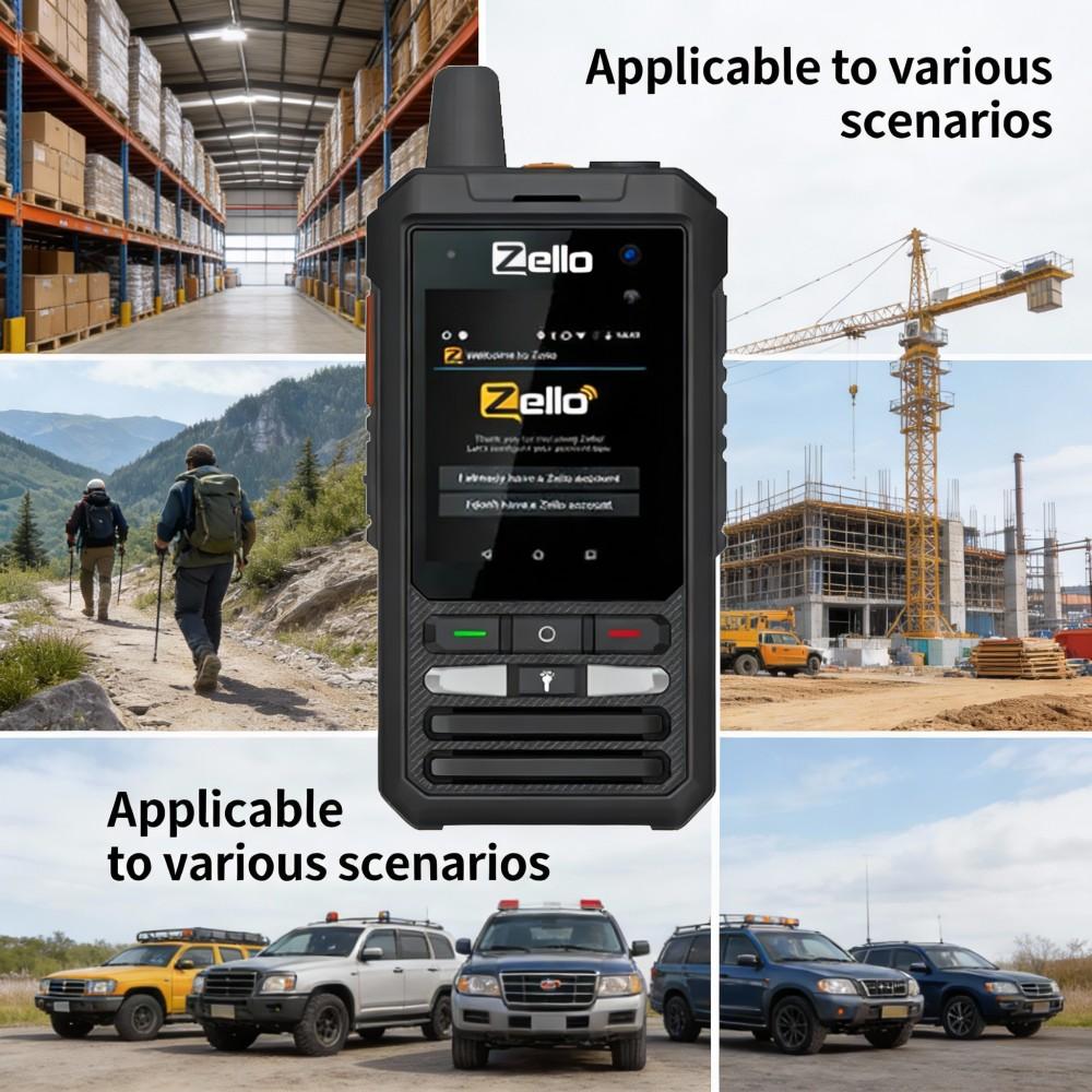 Водонепроницаемая рация ZELLO POC 4G IP68 Глобальная национальная рация для сетей общего пользования, мобильная наружная рация