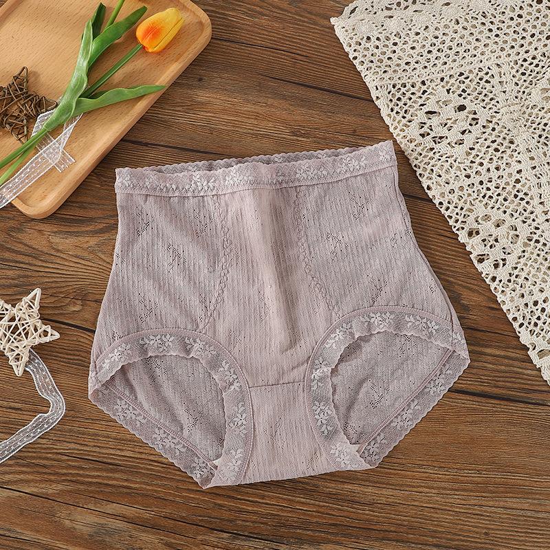 High Waist Panties Women Lace Briefs Transparent Sexy Lingerie Female Knickers Seamless Butt Lift Underwear