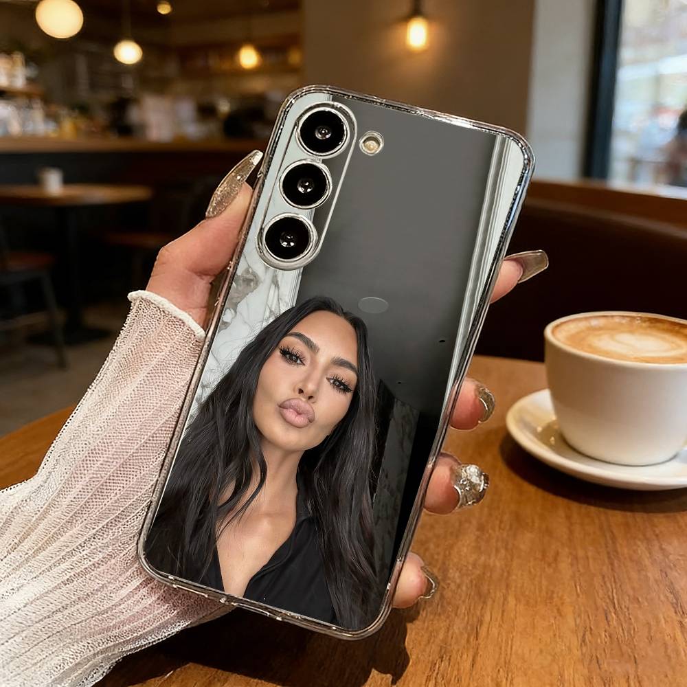 Чехол для телефона с мемами Ким Кардашьян K-Kim K-Kardashian для Samsung S25,S24,S21,S22,S23,S30,Ultra,S20,Plus,Fe,Lite Прозрачный чехол