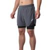 Мужские шорты для бега 2-в-1 с карманами для полотенец, быстросохнущие шорты для тренировок в тренажерном зале