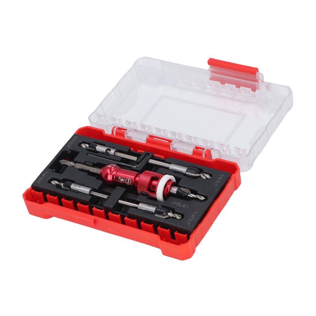 Countersink Drill Bit Set with Adjustable Depth Stop Counter Sink Drill Bits Tool Kit for