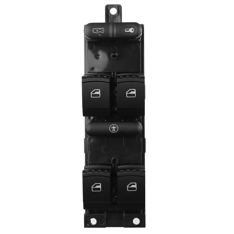 1J4959857A 1J4959857C 9 Pins Power Electric Master Window Switch Green Light For 1998-2005 VW Jetta Golf GTI MK4 Passat B5