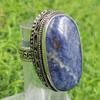 Sodalite Gemstone 925 Sterling Silver Plated Antique Vintage Ring US SZ 5 Jewelry AVRF75