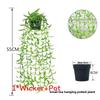 Faux Hanging Vine Plant With Green Leaves For Balcony And Party Decoration