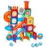 MAGBLOCK 122-Piece Magnetic Blocks, Pipes, Marbles, and Glass Beads, Educational Toy for Kids, Boys, and Girls, Birthday Gift, Christmas