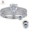 Real 0.8 Ct D Color Moissanite Engagement Rings For Women S925 Sterling Silver Wedding Bands Jewelry With Certificate