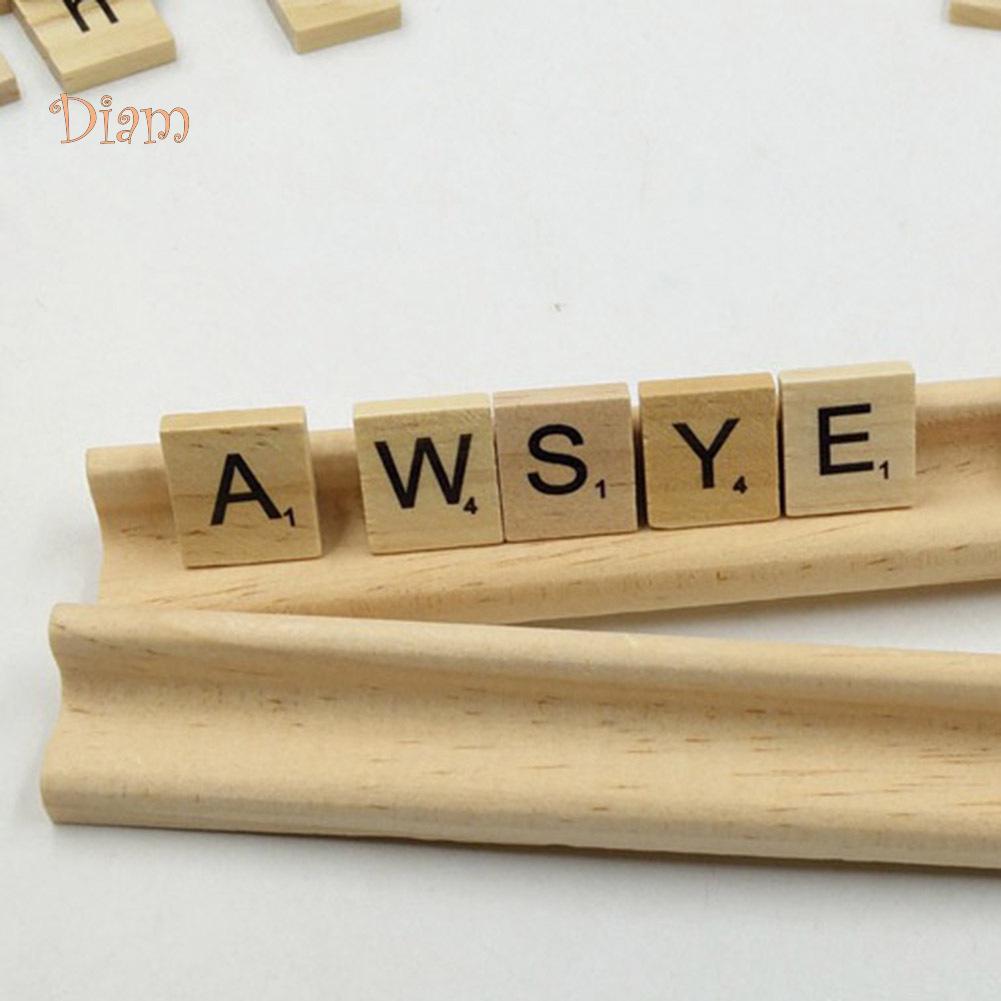 NO.KK 100Pcs Wooden Tiles Capital Letters A-Z Alphabet Board Craft Funny Toy