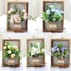 3D Faux Flowers Wall Decor Wooden Imitation Flowers Decoration Hydrangea Wall Decor Home