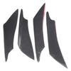 4Pcs Universal Front Bumper Spoiler Lip Splitter Fin Carbon Fiber Style Car Exterior Body Kits