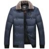 Men's Windproof Bomber Jacket Winter Warm Padded Thick Outwear Flight Coats Fleece Lapel Jackets for Male Plus Size