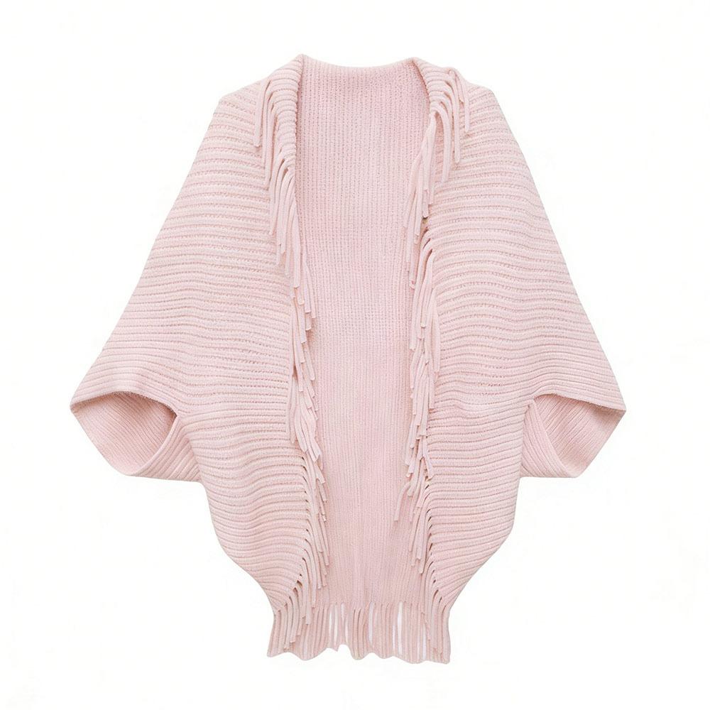 Женский шаль-накидка с V-образным вырезом, вязаная шаль с бахромой, новые накидки, шарф, пальто, Весна Осень