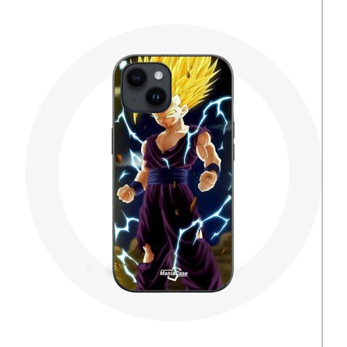 Coque - Maniacase - Iphone 14 - Dragon Ball Z Super SSJ2 Gohan - Souple - Noir