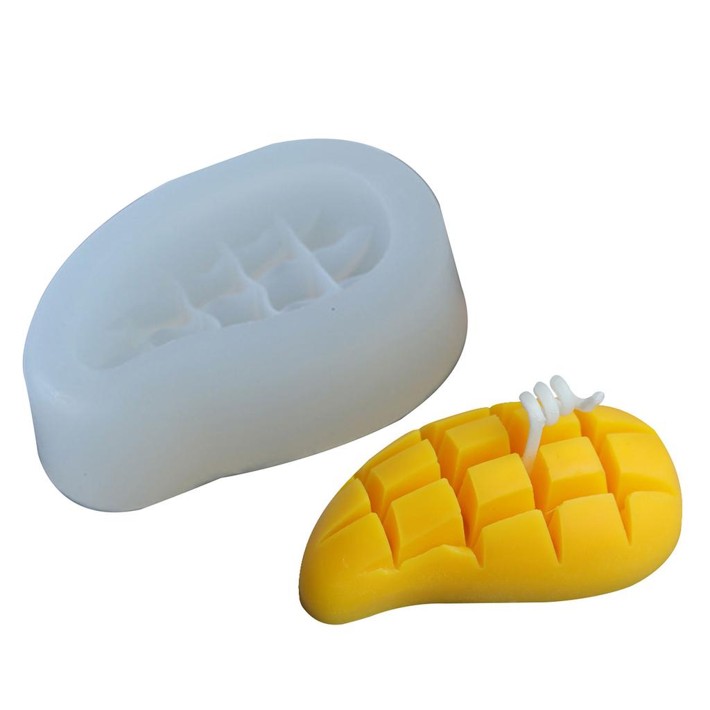 DIY Handmade Soap Making Supplies Silicone Fondant Molds Exquisite Mango-Shape Cake Decorating Candle Molds Flexible