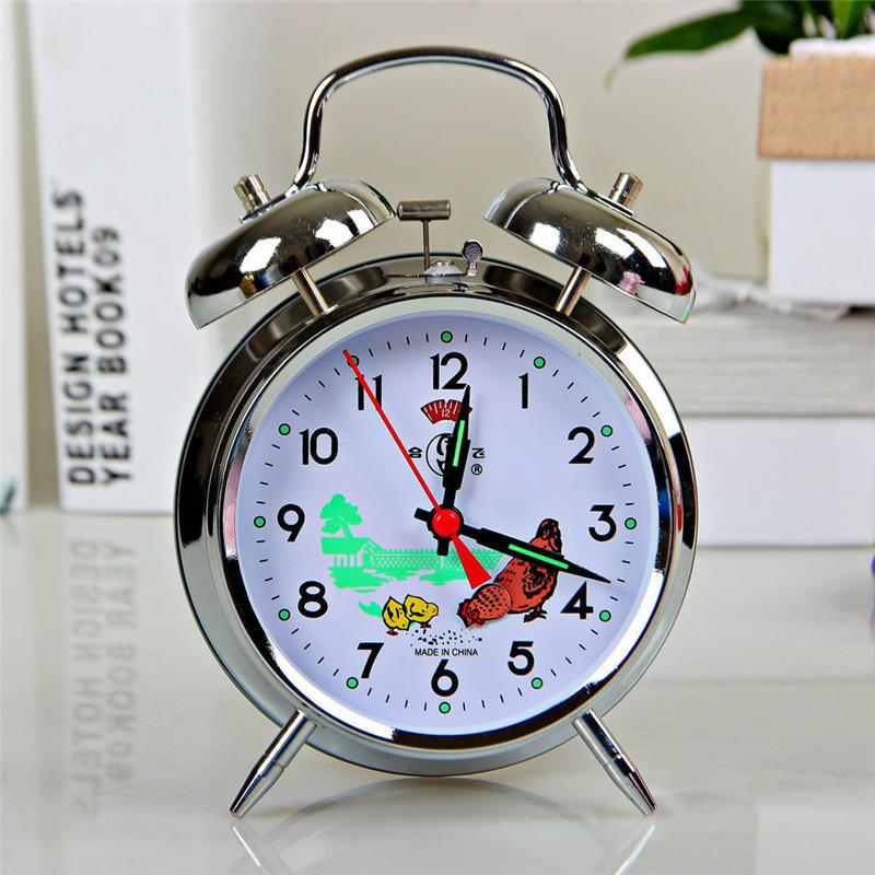 Retro Nostalgic Metal Movement Creative Alarm Clock Super Loud Horseshoe Watch Mechanical Old-fashioned