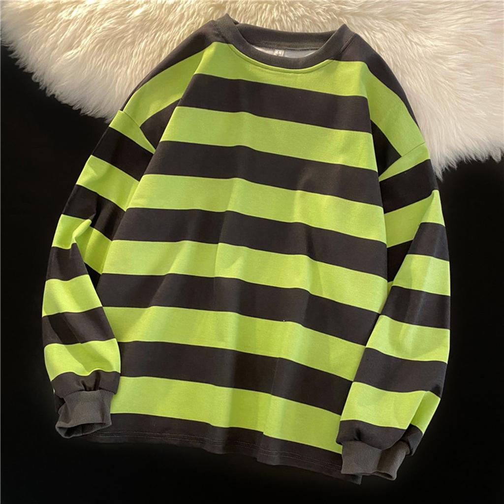 Женская весенняя полосатая длинная толстовка с люрексом, свободный верх