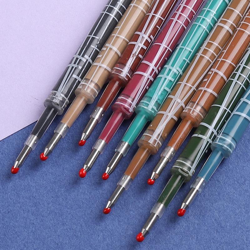 Ретро стержни для ручек в цветах Моранди: Нажимной тип, Нейтральные оттенки, Идеально для студентов, Ежедневников, Выделения и Канцелярия в японском стиле