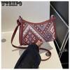 Сумка подмышкой в этническом стиле, новая осенняя сумка в западном стиле на одно плечо с диагональным крестом, женская маленькая квадратная сумка