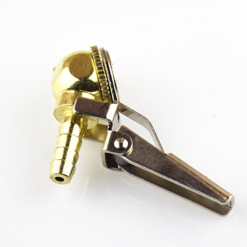 1/4" пневматический патрон для шин, манометр для накачивания шин, латунный шарик, автоматический насос для шин с зажимом для инструментов для ремонта шин TCC01