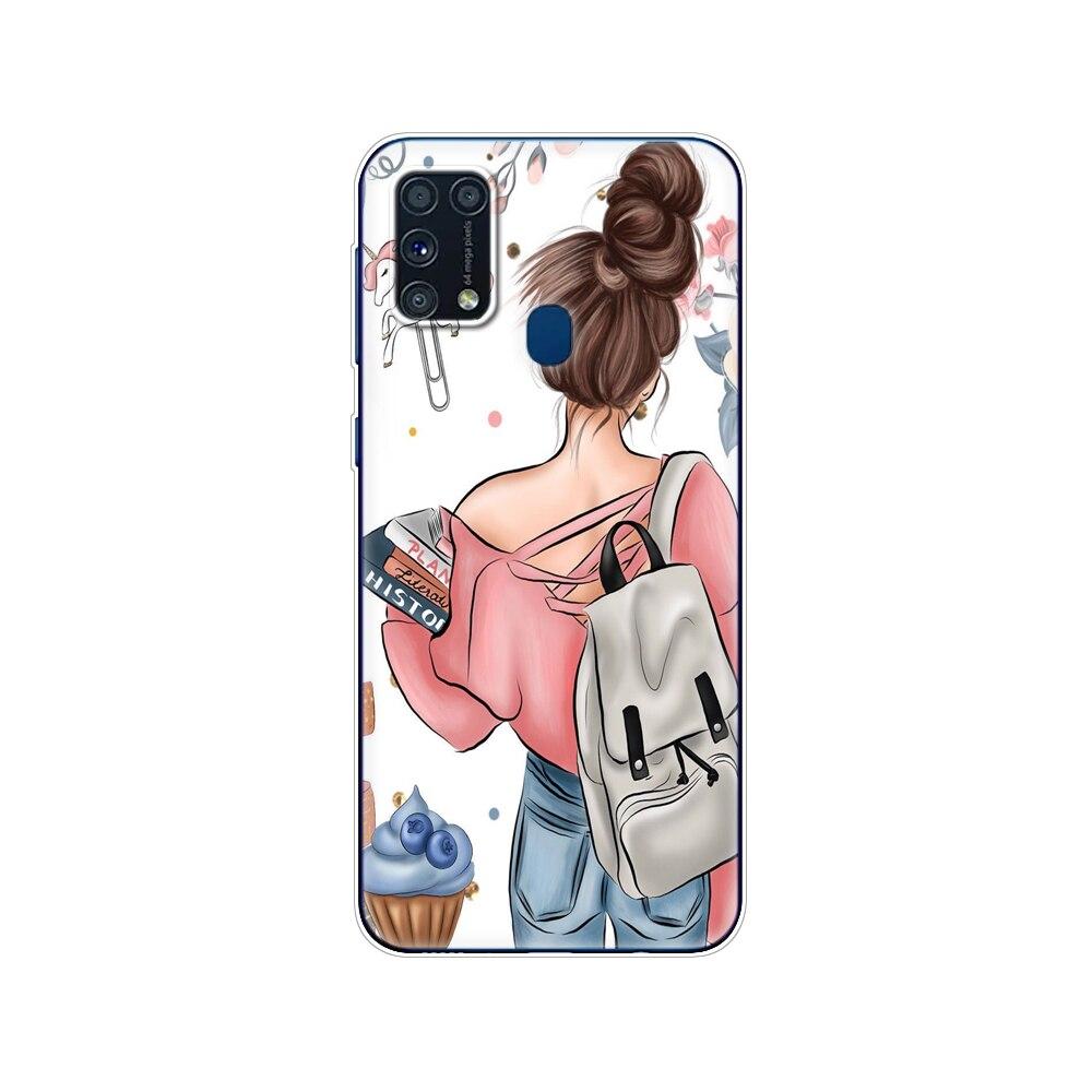 Чехол из ТПУ для Samsung M31, 6,4 дюйма, чехол из ТПУ для Samsung Galaxy M 31 SM-M315 m315, задний чехол для телефона, бампер, зима, снег, Рождество