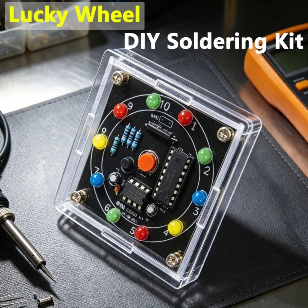 CD4017 DIY LED Light Lucky Wheel LED Rotating Flashing Circuit Beginner's Project