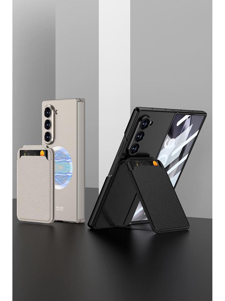 Магнитный чехол-подставка для карт для Samsung Z Fold7/6/5 - Многофункциональный, Съемный, Ультратонкая защита