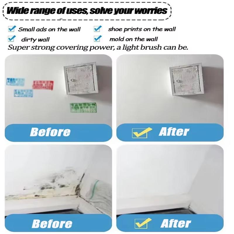 100 г Белая Розовая Краска для Стен Маленькая Валик Кисть Краска Для Ремонта Внутренних Стен Ремонт Граффити На Стенах Домашнего Хозяйства Экологическая Краска