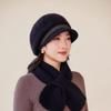 Middle Aged and Elderly Women's Cold Proof Plus Velvet Warm Knitted Rabbit Fur Hat Women's Thickened Scarf Basin Hat Korean Version Trendy