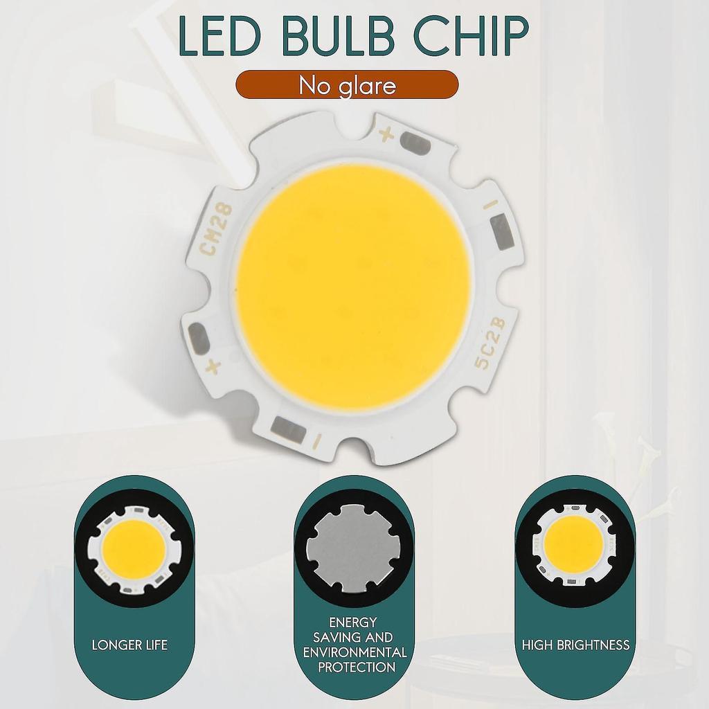 5w Chip Light Round Cob Super Led Light Led Lamp Warm White Dc15-17v-hao