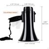 Bullhorn Megaphone Handheld Outdoor 30W Gifts with Bottle Opener Black Amplifier for Baseball